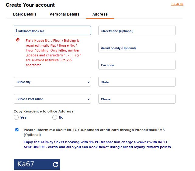 irctc registration